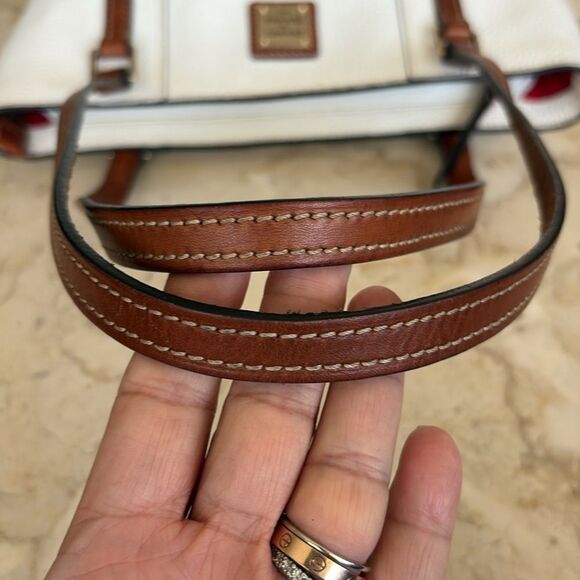 Dooney & Bourke Lexington WhitePebble Grain Leather Shoulder Tote Bag - Picture 11 of 16